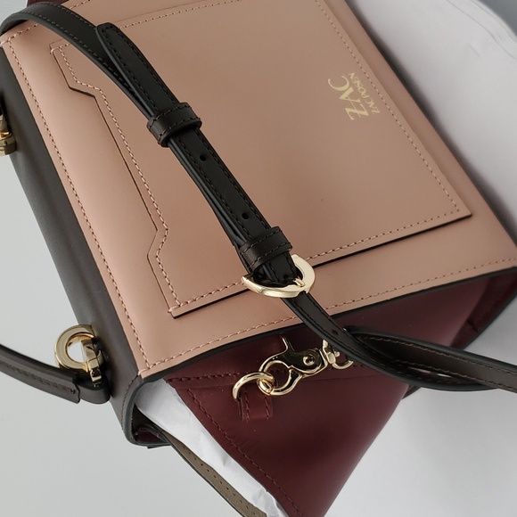 NWT Zac Zac Posen Eartha Medium Crossbody bag tote Leather Cedar shoulder purse - Picture 6 of 7